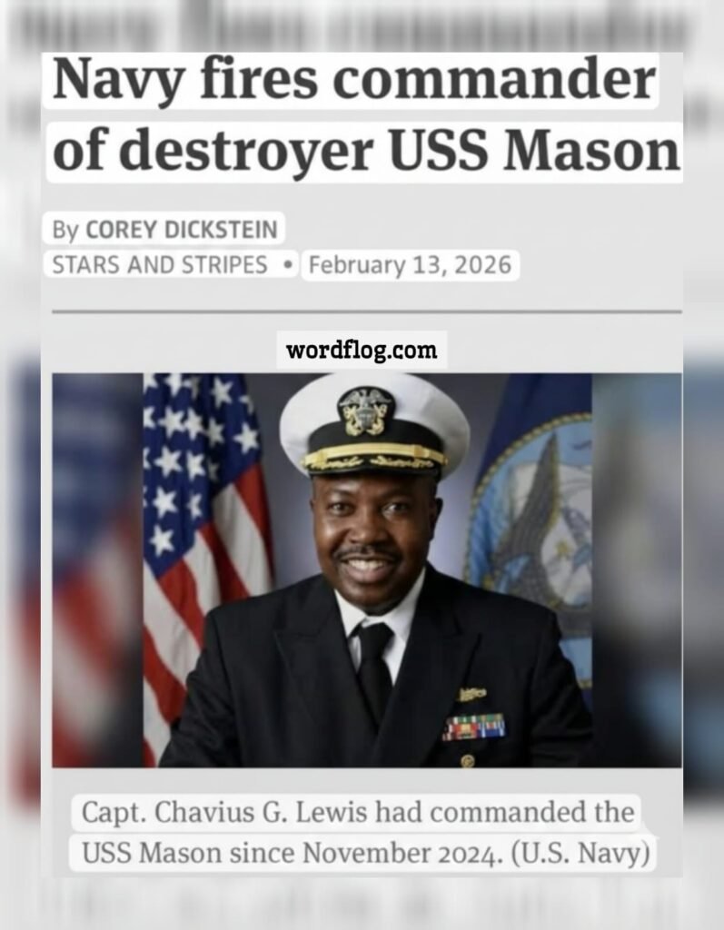 Navy Uss Mason Commander fired